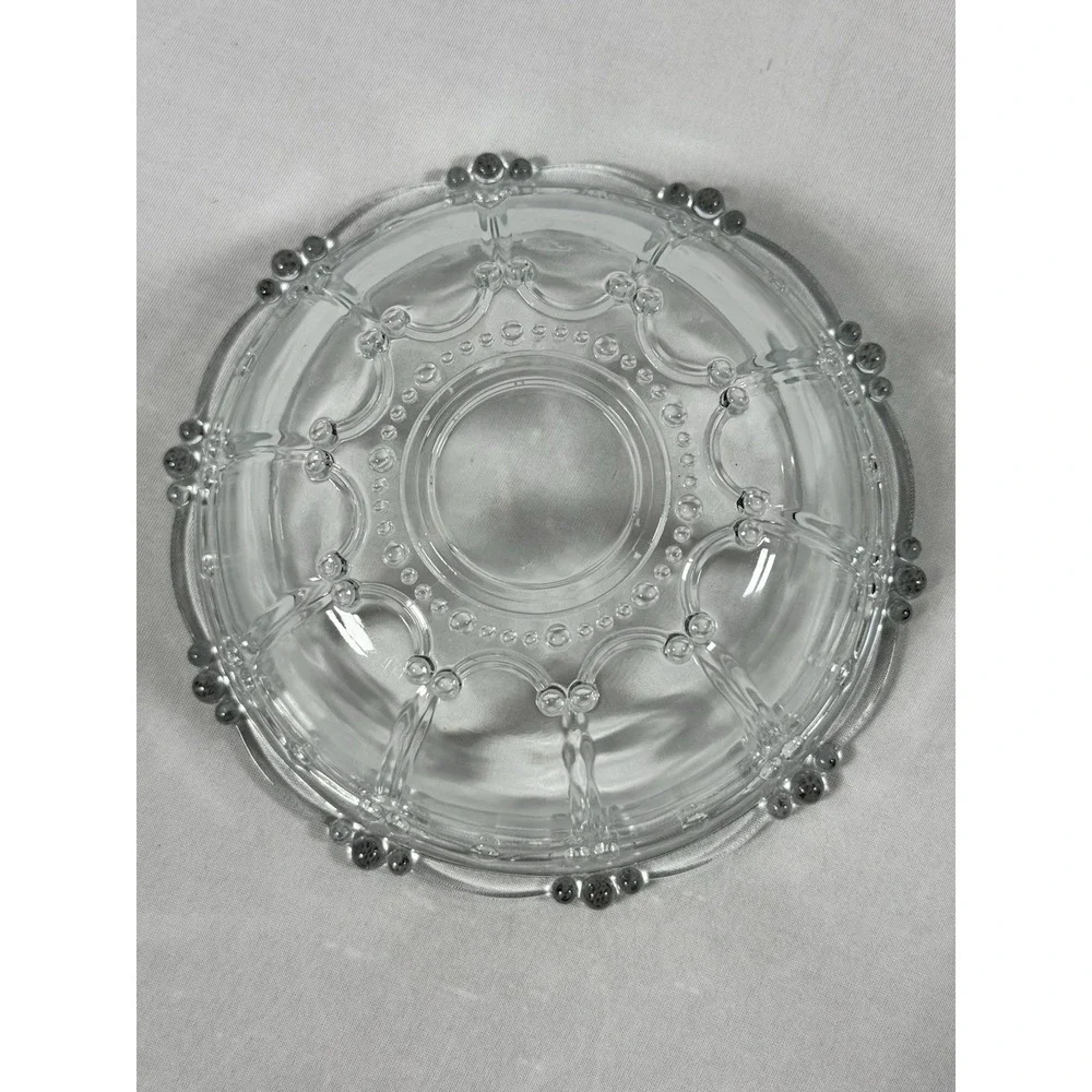 Vintage Clear KIG Indonesia Glass‎ Candy Dish 